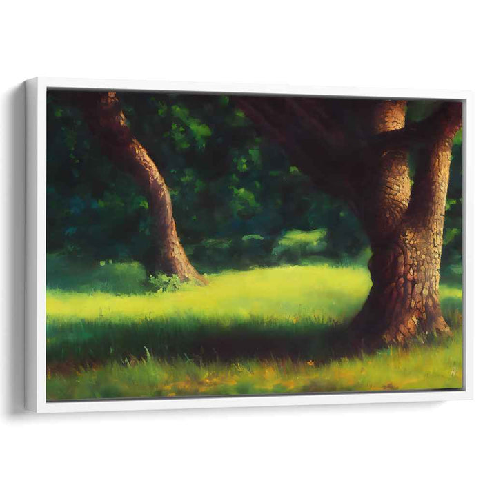 Mystical Woods Tapestry: Enchanting Forest Landscape Canvas Art Print