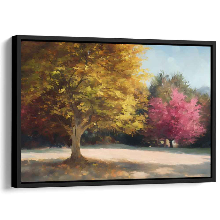 Chromatic Shift Symphony: Vivid Landscape of Seasonal Change Canvas Art
