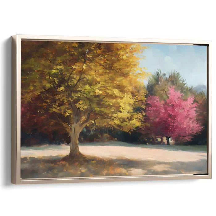 Chromatic Shift Symphony: Vivid Landscape of Seasonal Change Canvas Art