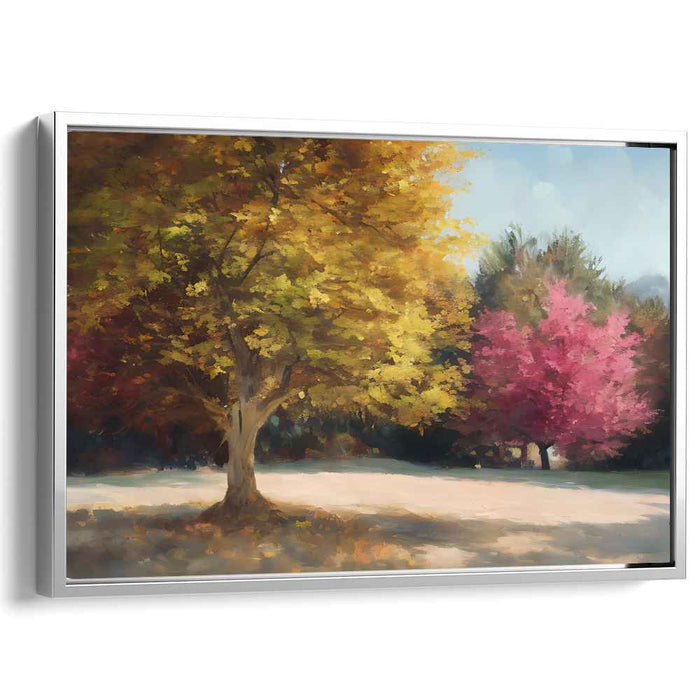 Chromatic Shift Symphony: Vivid Landscape of Seasonal Change Canvas Art