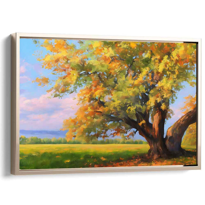 Echoes Of Colorful Meadows: Impressionist Landscape Canvas Art Print