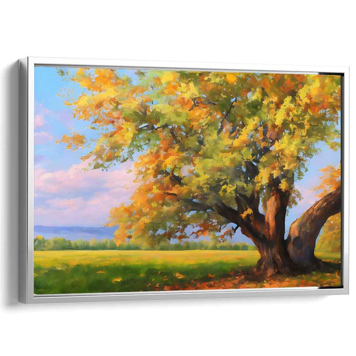 Echoes Of Colorful Meadows: Impressionist Landscape Canvas Art Print