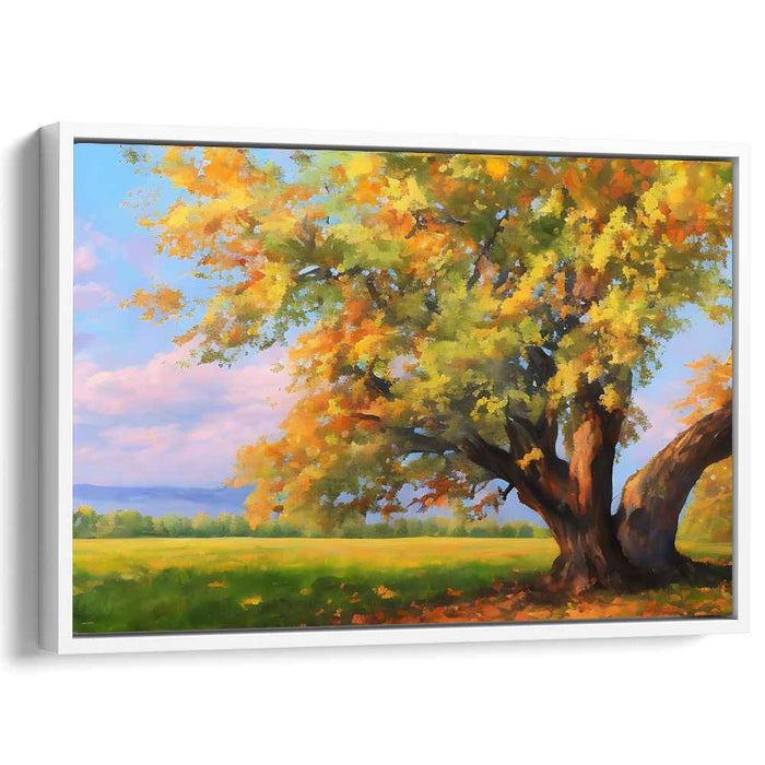 Echoes Of Colorful Meadows: Impressionist Landscape Canvas Art Print