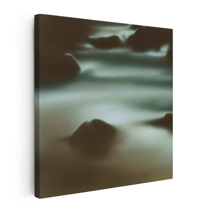 Calm Echoes of Nature: Serene Abstract Landscape Canvas Art