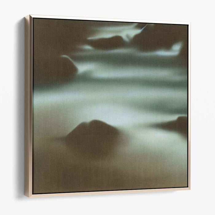 Calm Echoes of Nature: Serene Abstract Landscape Canvas Art