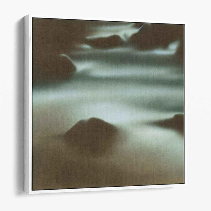 Calm Echoes of Nature: Serene Abstract Landscape Canvas Art