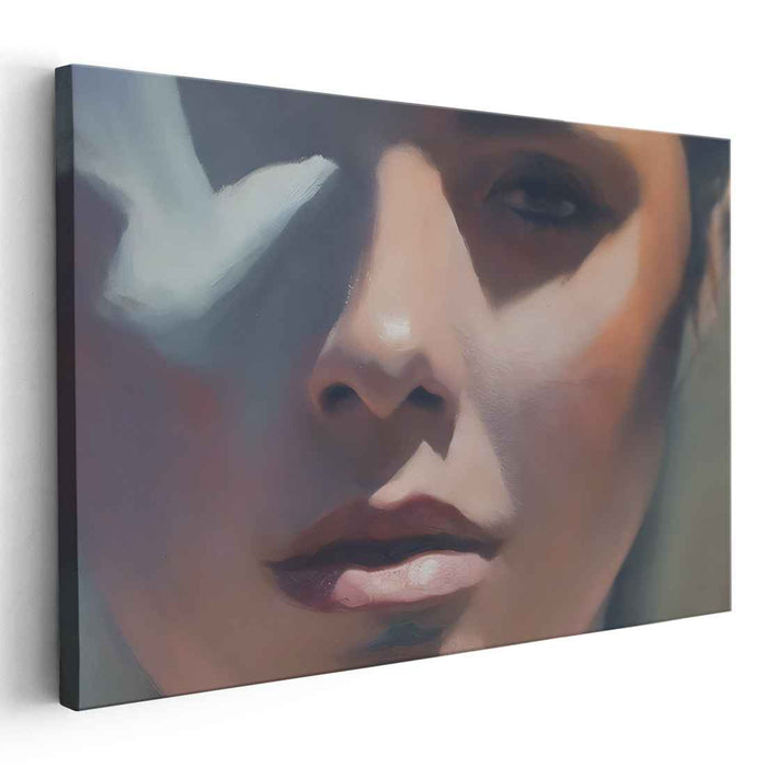 Soulful Reflections in Time: Realistic Portrait of a Woman