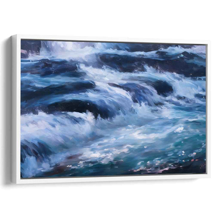 Ebb and Flow Horizon Dance: Dynamic Seascape Canvas Art Print