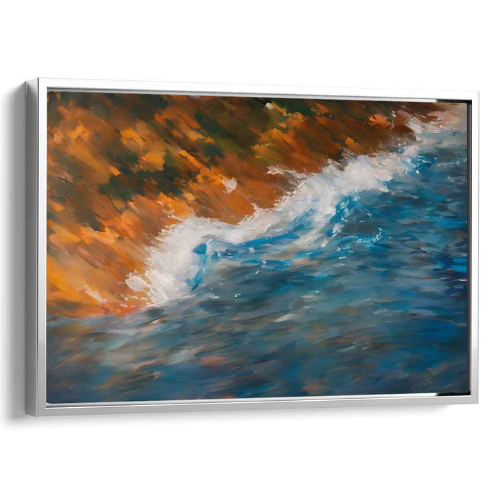 Tempestuous Oceanic Echo: Dramatic Seascape Canvas Art Print
