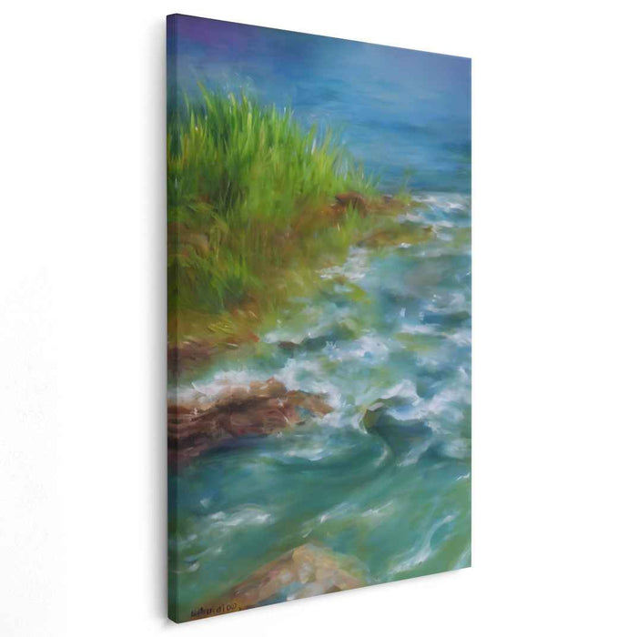 Shades of Aquamarine Reverie: An Impressionist Journey in Blue and Green