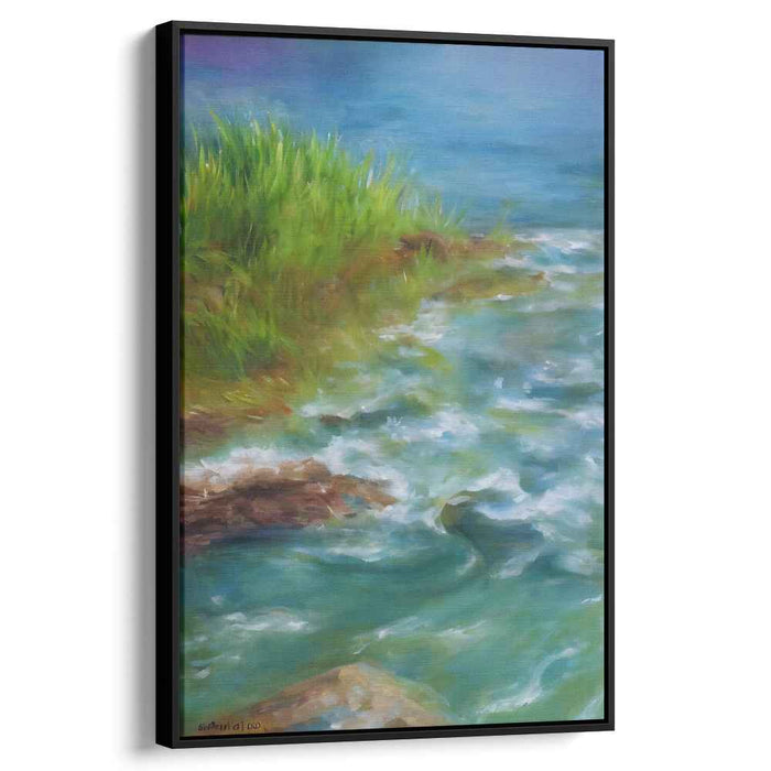 Shades of Aquamarine Reverie: An Impressionist Journey in Blue and Green