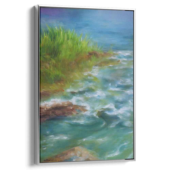 Shades of Aquamarine Reverie: An Impressionist Journey in Blue and Green