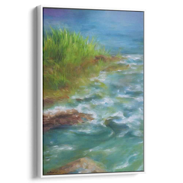 Shades of Aquamarine Reverie: An Impressionist Journey in Blue and Green