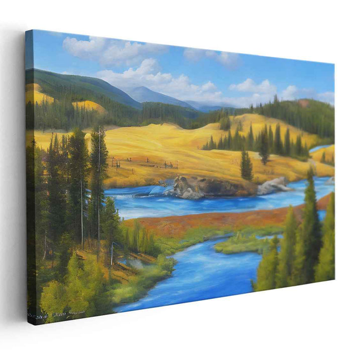 Ethereal Vistas in Oils: Majestic Landscape Oil Painting