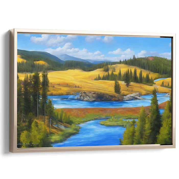 Ethereal Vistas in Oils: Majestic Landscape Oil Painting