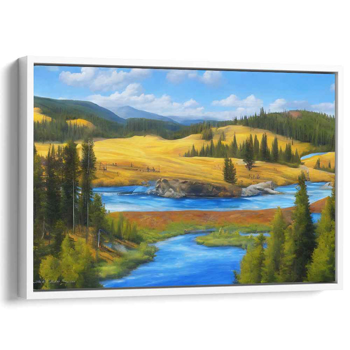 Ethereal Vistas in Oils: Majestic Landscape Oil Painting