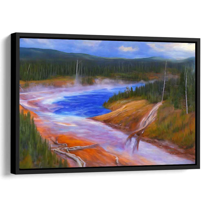 Chromatic Fields: Vibrant Landscape Oil Painting