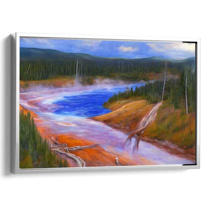 Chromatic Fields: Vibrant Landscape Oil Painting