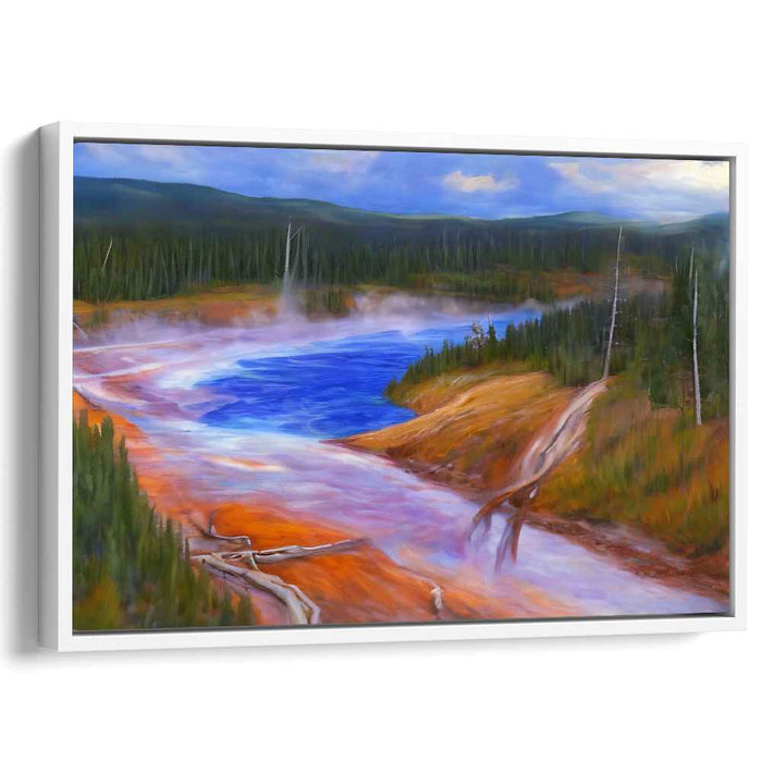 Chromatic Fields: Vibrant Landscape Oil Painting