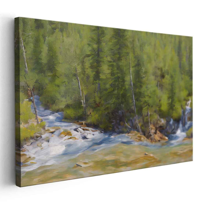 Organic Realm Capture: Realistic Nature Landscape Canvas Art Print