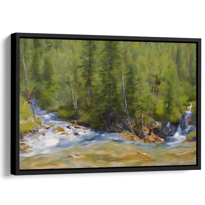 Organic Realm Capture: Realistic Nature Landscape Canvas Art Print