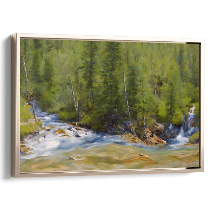 Organic Realm Capture: Realistic Nature Landscape Canvas Art Print