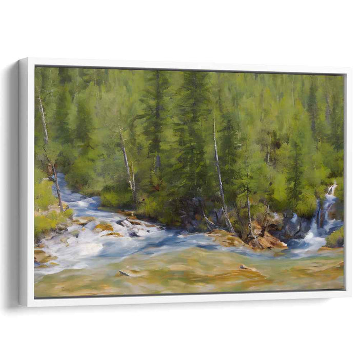 Organic Realm Capture: Realistic Nature Landscape Canvas Art Print