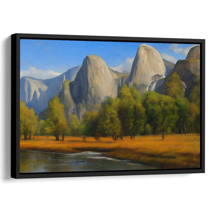 Glimmering Terra Firma: Luminous Landscape Canvas Art