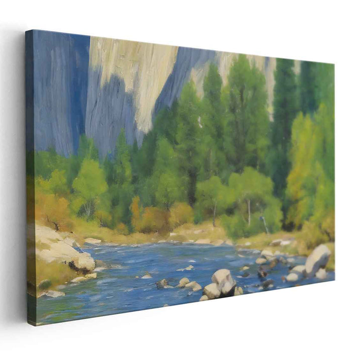 True Nature's Reflection: Realistic Landscape Canvas Art Print