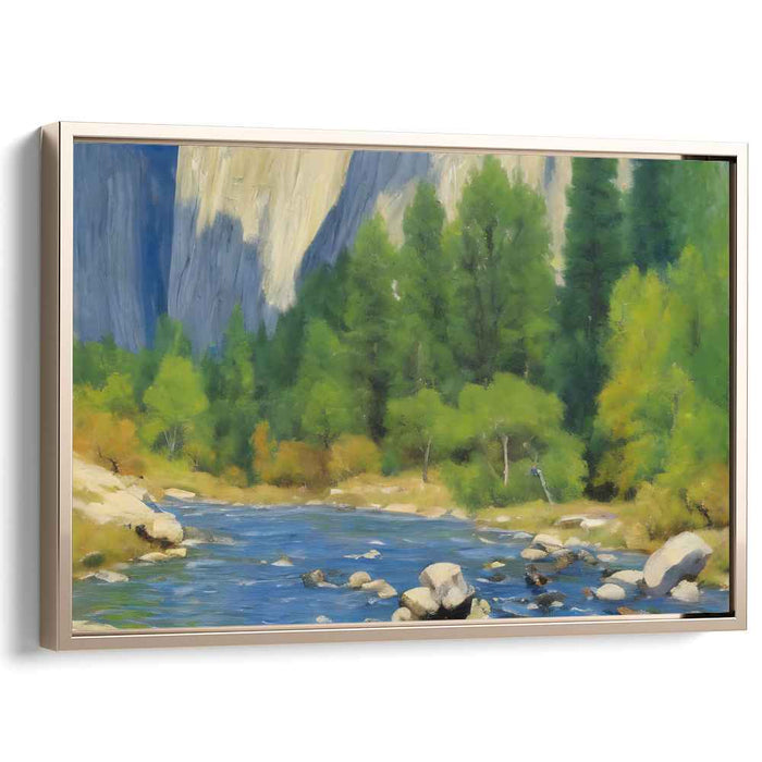True Nature's Reflection: Realistic Landscape Canvas Art Print