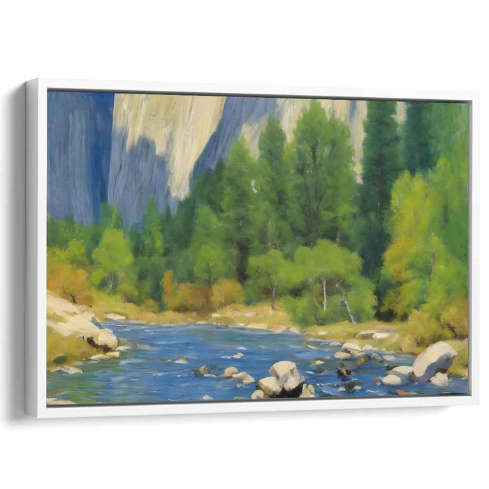 True Nature's Reflection: Realistic Landscape Canvas Art Print