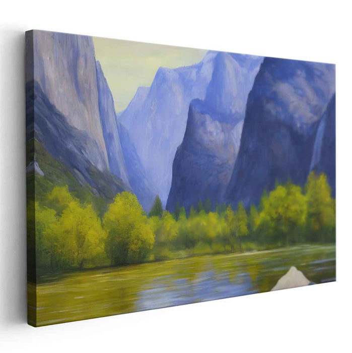 Surreal Horizon Whispers: Realistic Landscape Canvas Art