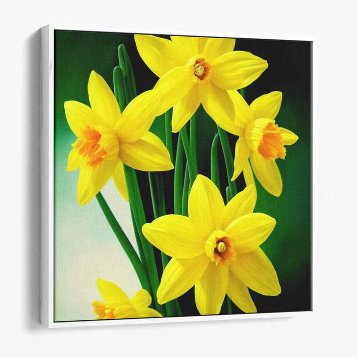 Realistic Oil Daffodils #002