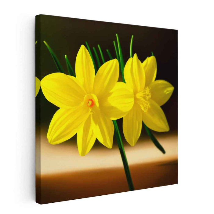 Realistic Oil Daffodils #003