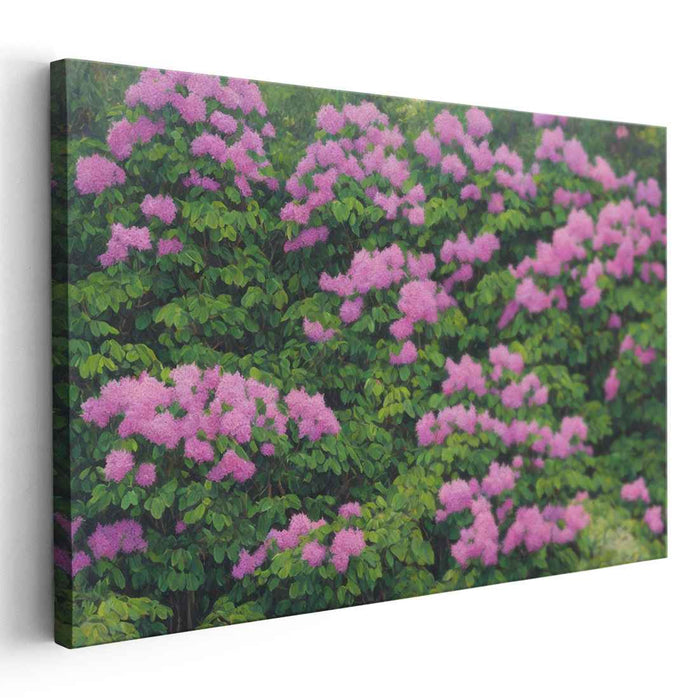 Lilac Symphony: Flourishing Floral Canvas Art Print