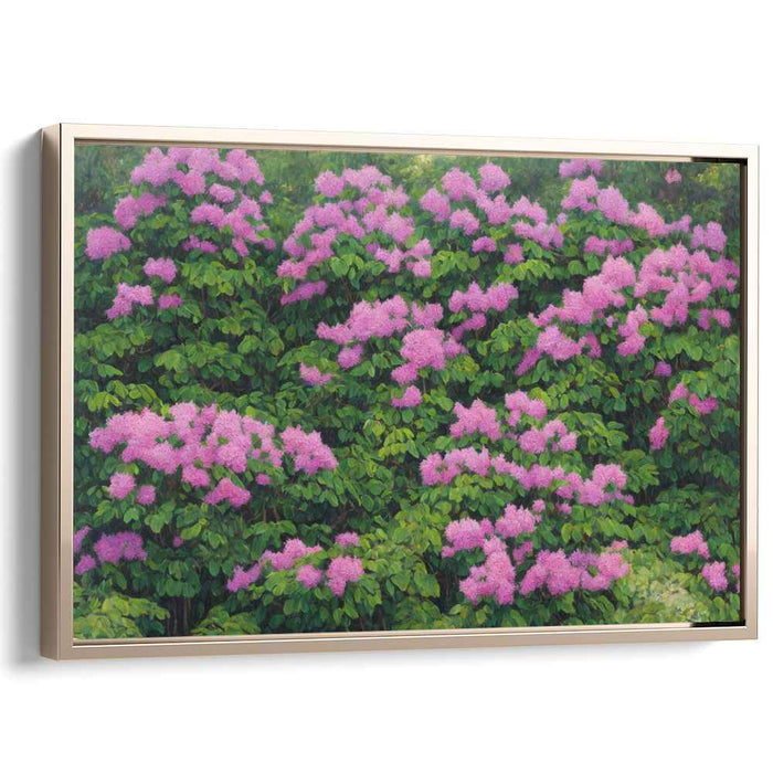 Lilac Symphony: Flourishing Floral Canvas Art Print