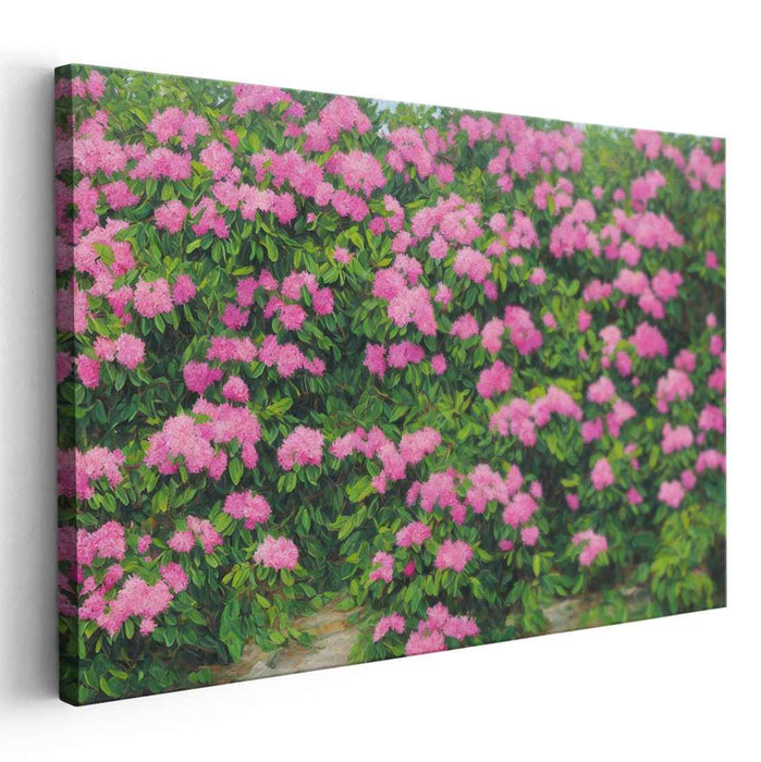 Blooming Beauties: Vibrant Rhododendron Bliss Canvas Art Print