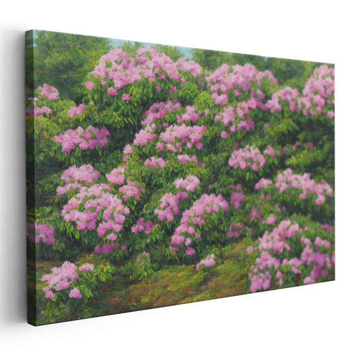 Whispers of Pastel Petals: A Serene Impressionist Garden Canvas Art Print