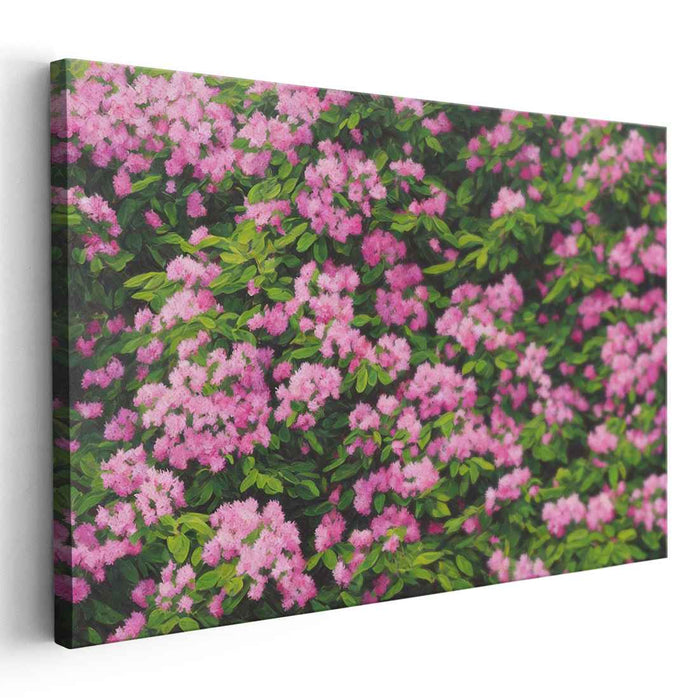 Azalea Whispers: Vibrant Pink Azalea Blossoms Canvas Art Print