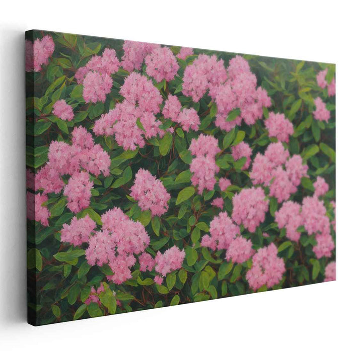 Fleur De Rose: Lush Pink Floral Realism Canvas Art Print