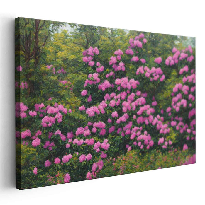Whispers of Eden Bloom: Lush Garden Realism Canvas Art Print