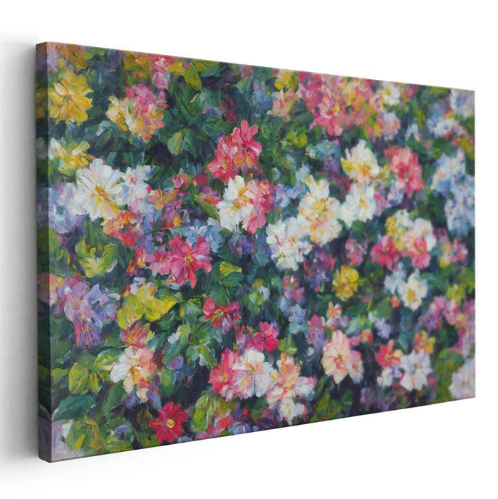 Petals Dance in Spring Breeze: Impressionist Floral Canvas Art Print