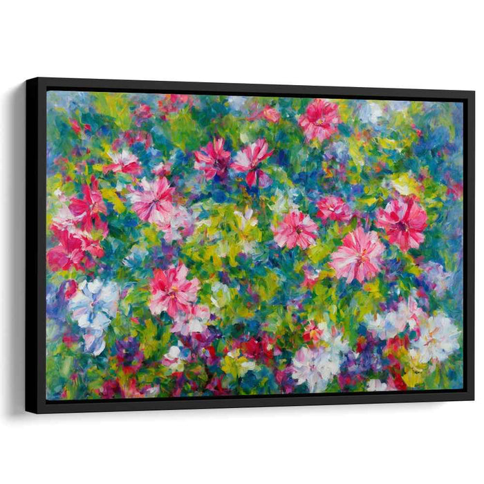 Bloom Symphony Euphoric Melody: Vibrant Floral Impressionist Canvas Art Print