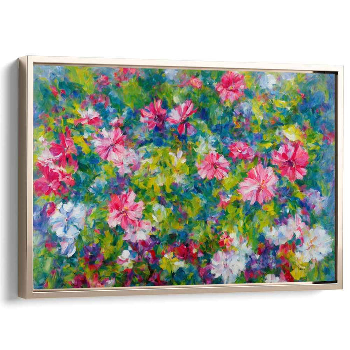 Bloom Symphony Euphoric Melody: Vibrant Floral Impressionist Canvas Art Print