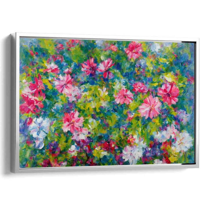 Bloom Symphony Euphoric Melody: Vibrant Floral Impressionist Canvas Art Print