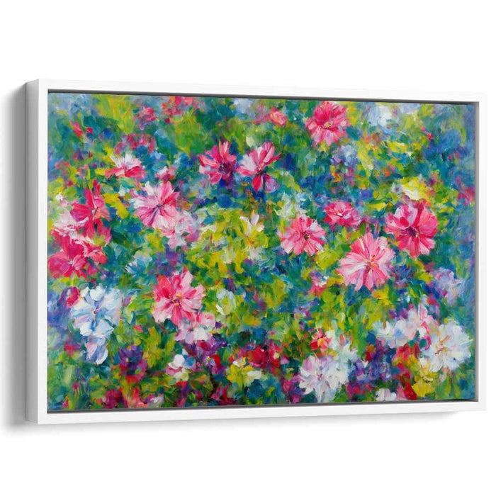 Bloom Symphony Euphoric Melody: Vibrant Floral Impressionist Canvas Art Print