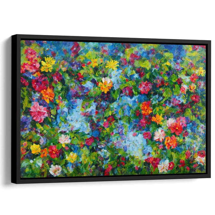 Sunlit Brushstrokes Dance: A Vibrant Impressionist Garden Canvas Art Print