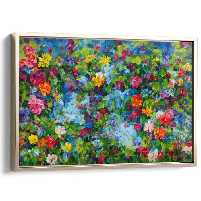 Sunlit Brushstrokes Dance: A Vibrant Impressionist Garden Canvas Art Print