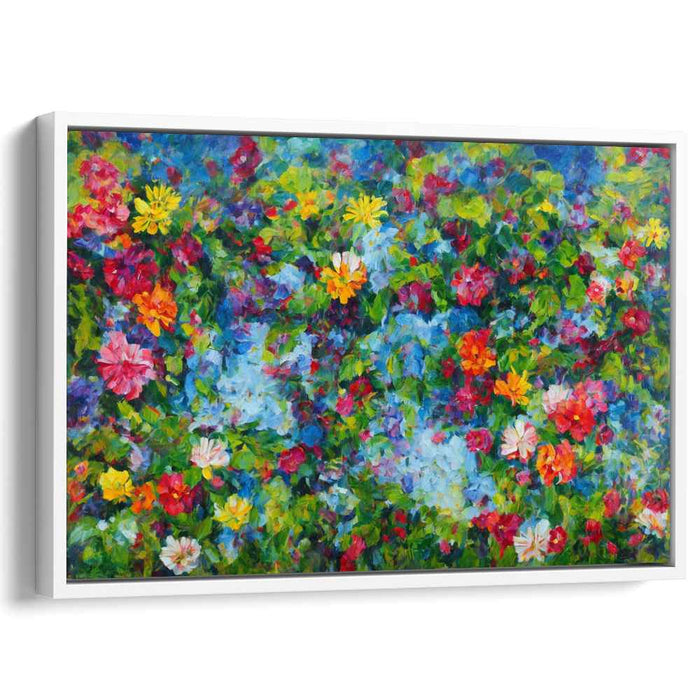 Sunlit Brushstrokes Dance: A Vibrant Impressionist Garden Canvas Art Print