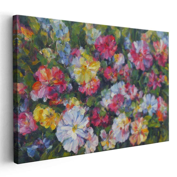 Whispers in Blooms: Lush Impressionist Garden Canvas Art